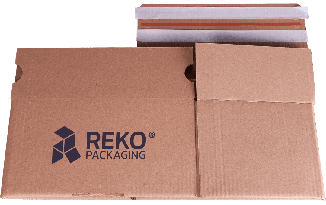 Flattened box with tear strip